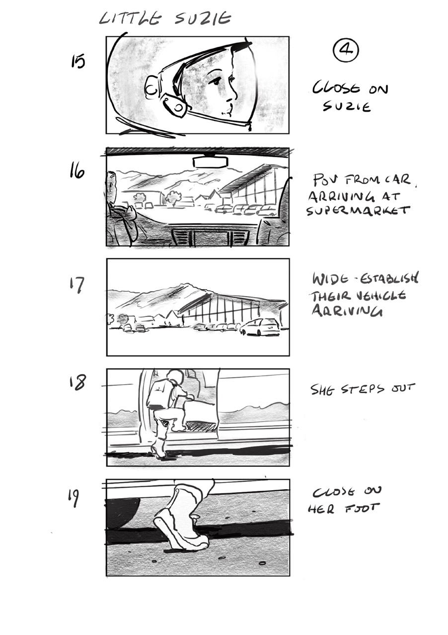 douglas ingram, storyboard art, samsung commercial little suzie