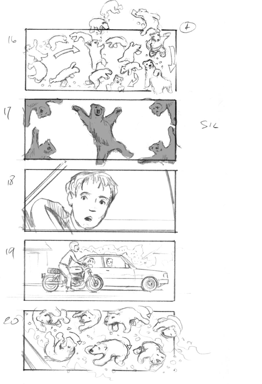 douglas ingram, storyboard art, halls commercial