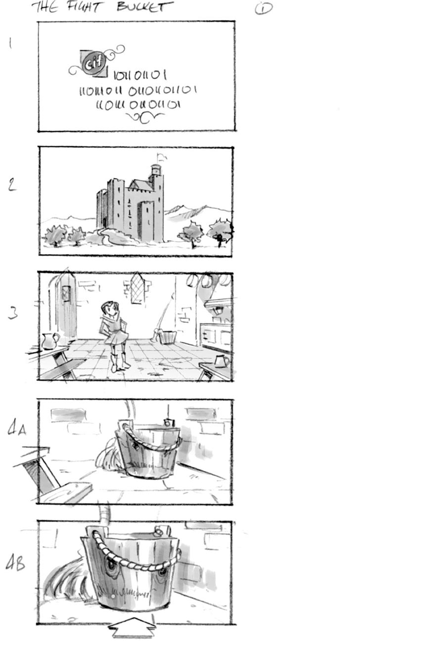 douglas ingram, storyboard art, cif household commercial