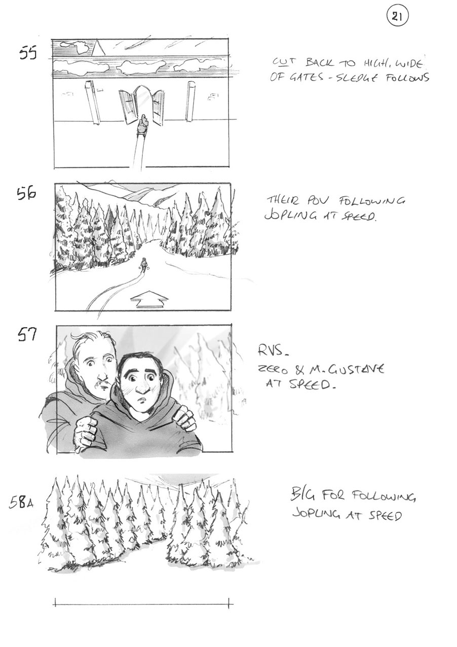 douglas ingram, storyboard art, grand budapest hotel